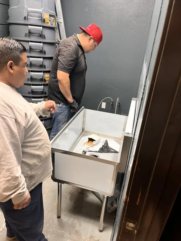 Commercial plumbing and sink installation in Irondale